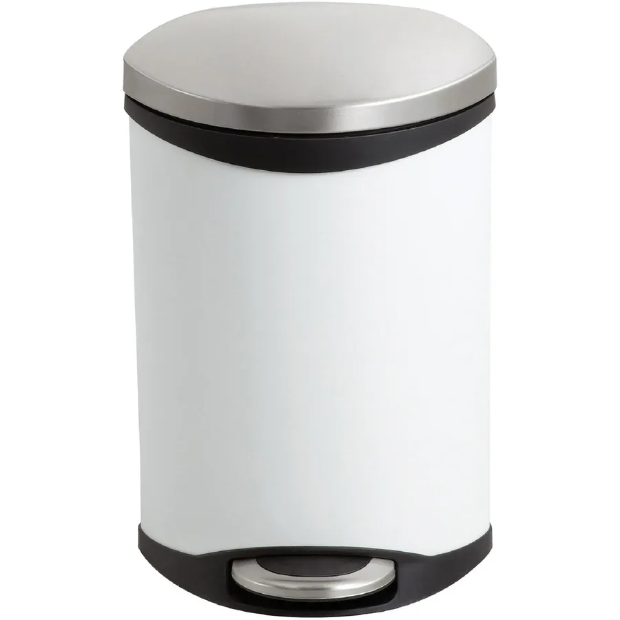 Foot Pedal Operated Wastebaskets - SAFCO ELLIPSE HANDS FREE STEP-ON RECEPTACLE