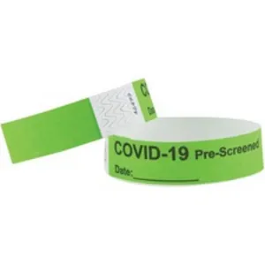 Temperature Scanning - Pre-Printed-Covid-Band-Green