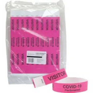 Temperature Scanning - Pre-Printed-Covid-Band-Pink