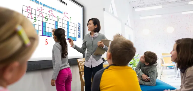 Touchscreen For Education - Teacher in Class