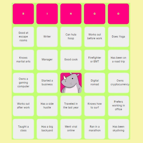 Encourage Mingling with a Game of Bingo