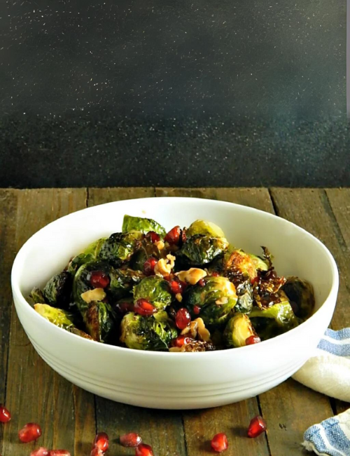 Brussels Sprouts With Walnuts and Pomegranate